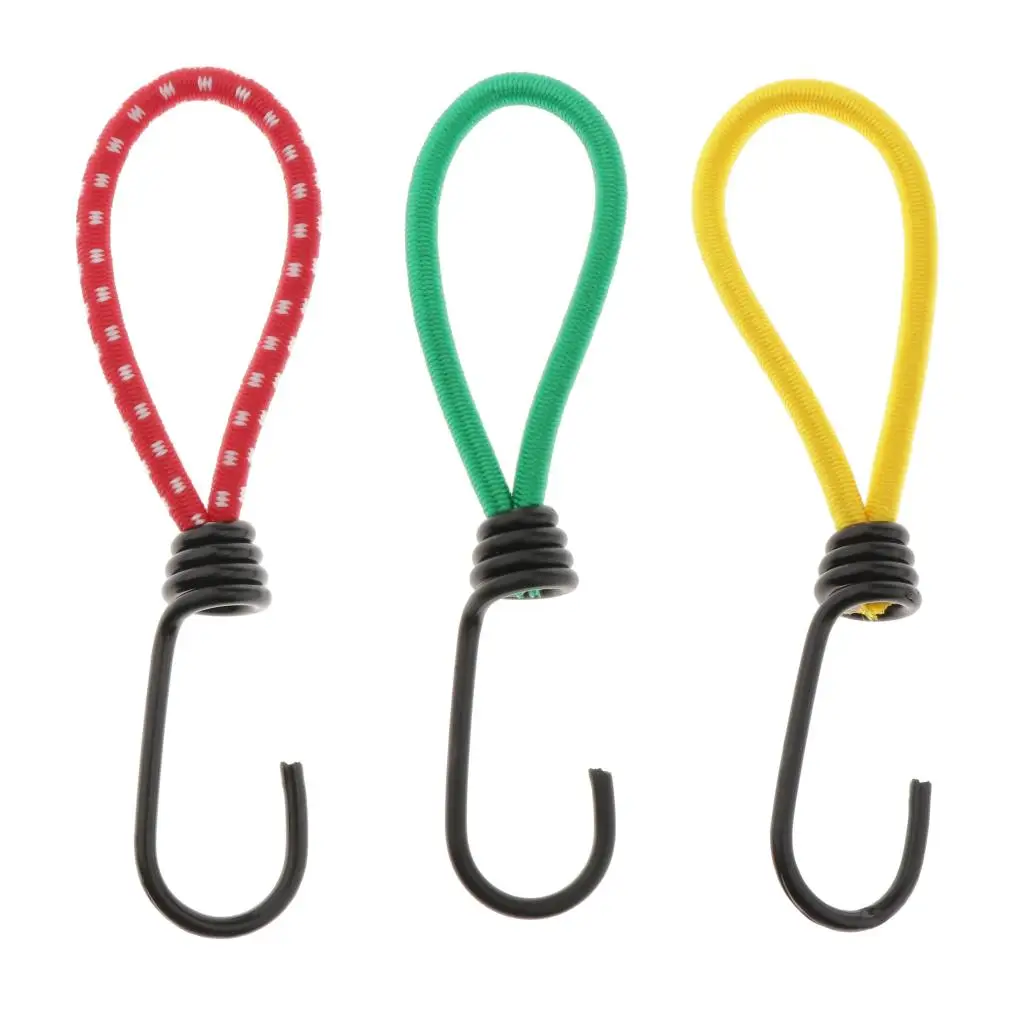 Premium Nylon Latex Clips Strap Hook Elastic Rope Buckle Camping Tent Hook Tent Elastic Cord Buckle Outdoor Tent Accessories