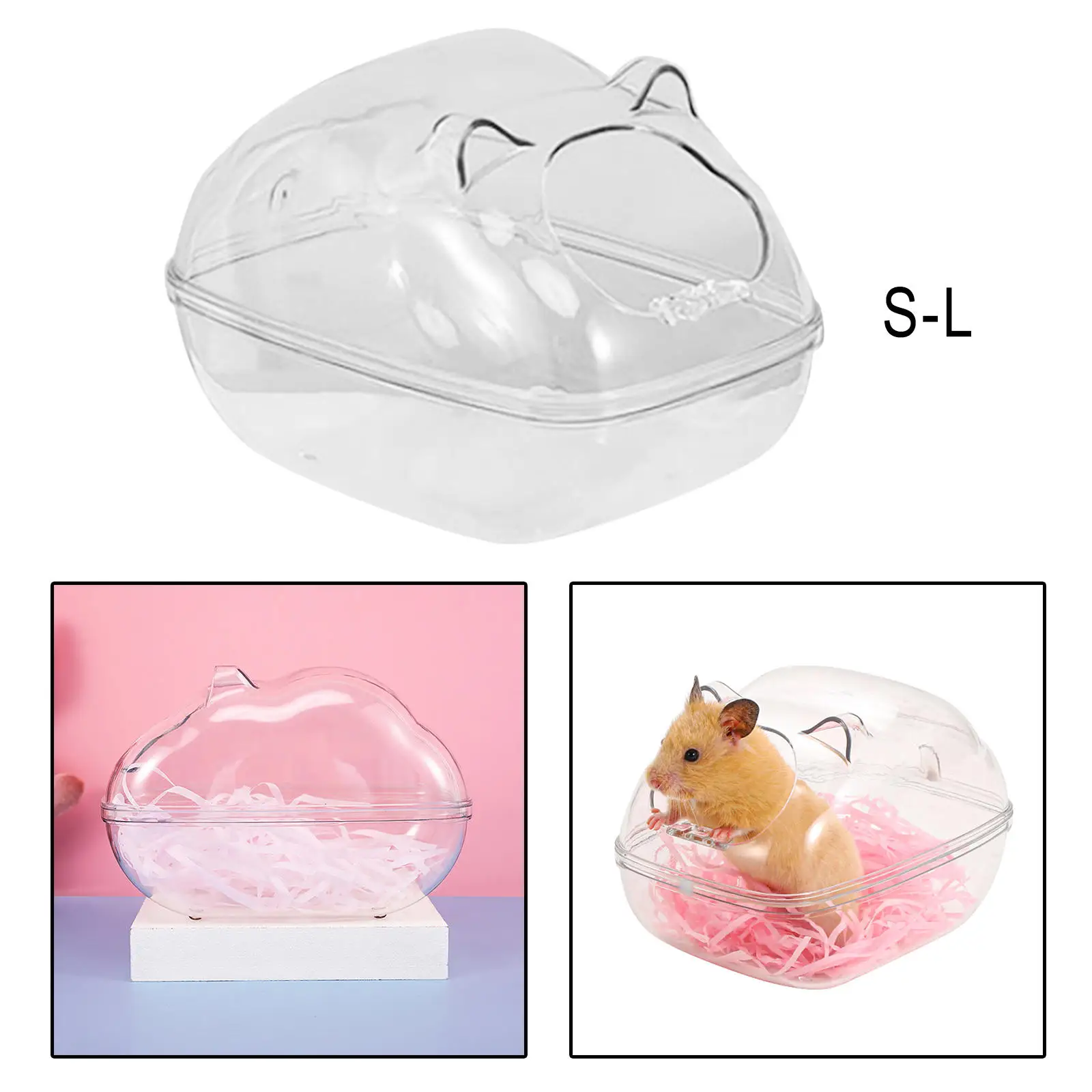 Small Animal Hamster Sauna Sand Bath Room Bathing Potty Toilet Plastic 