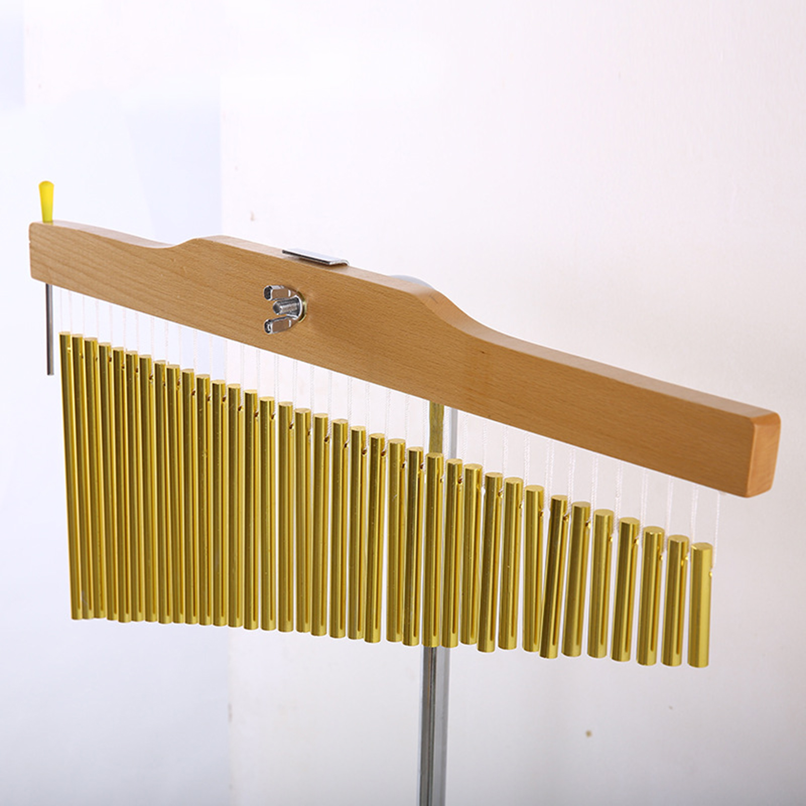 20/25/36 Tone Metal Golden Bar Chimes Single-row Percussion Instrument with Tripod Stand Striker Mallet for Children Music Lover