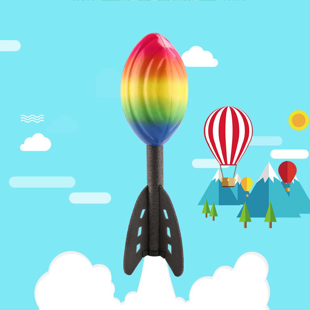 Rainbow Hand Throwing Rocket Foam Battle Toy Outdoor Activity Toy, Great for Kids Party Favors