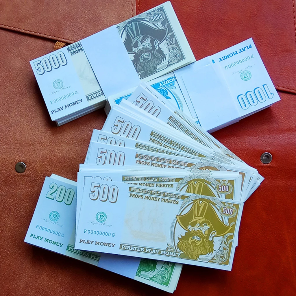 100pcs/pack Pirate Replacement Paper Play Money Commemorative Money Props