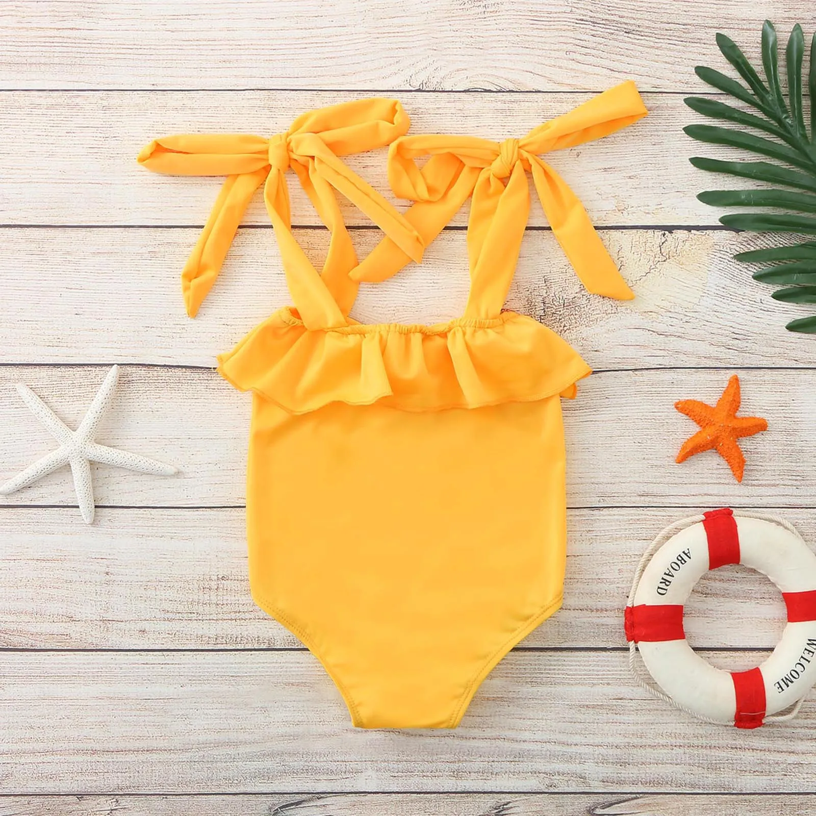 One Pieces 2021 Baño De Toddler Kids Baby Girl Bikini Shoulder Tie One ...