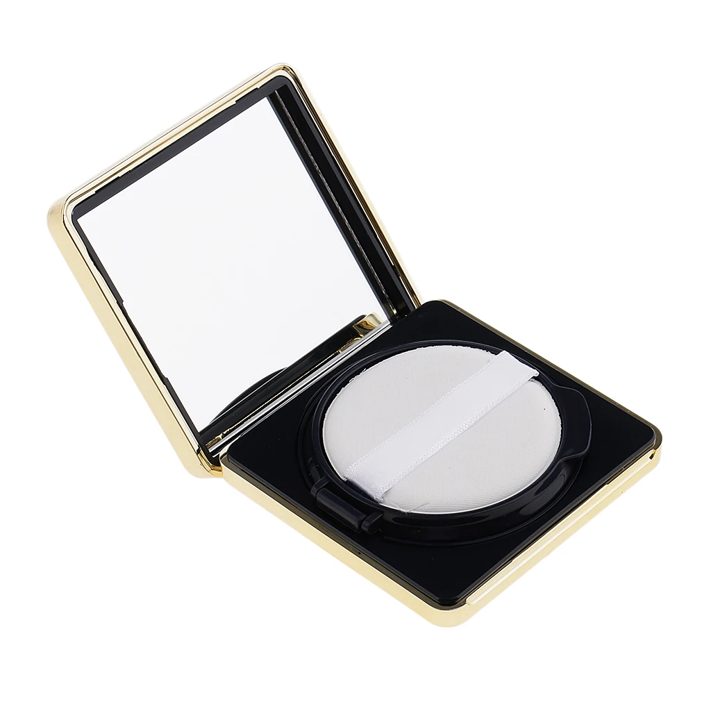 Beauty Square Empty Make-up Powder Concealer Container Air Cushion Sponge Puff Case & Mirror Refillable Foundation BB Cream Box