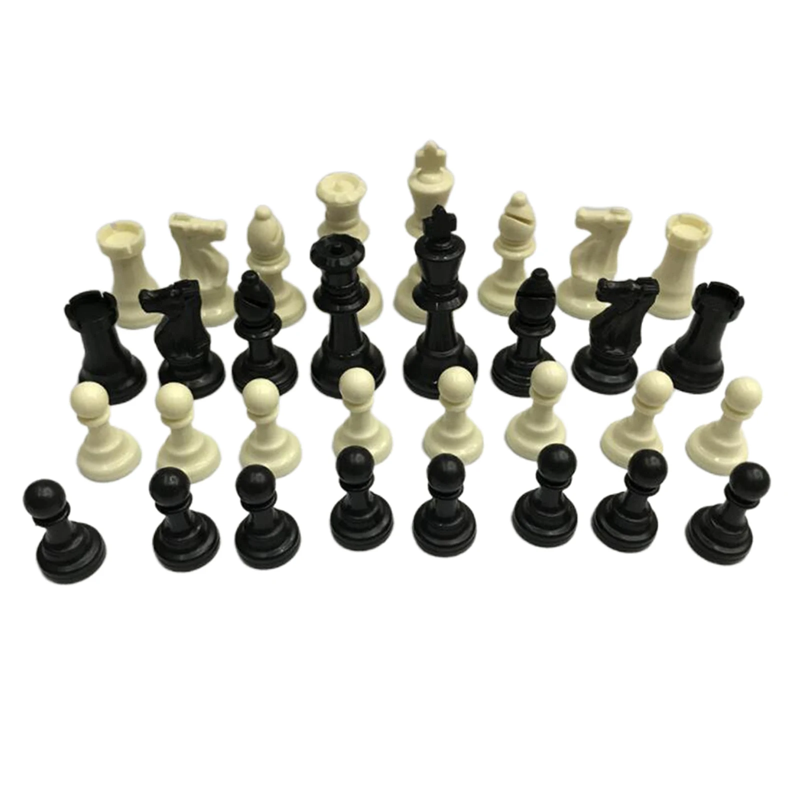 32pcs International Chess Pieces Set Chess Set Portable 75mm King No Board