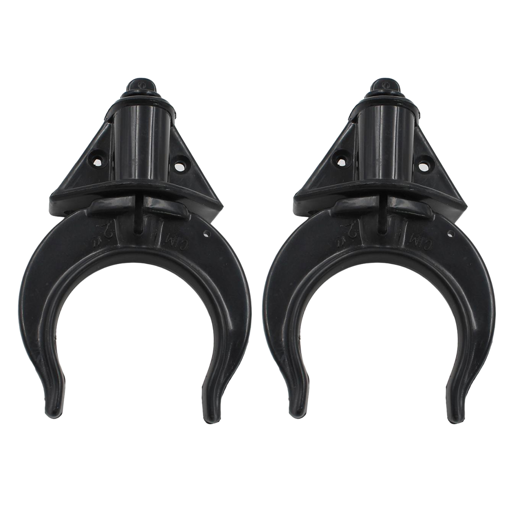 2 Pieces Black Plastic Oar Lock Rowlocks for Boat Marine Kayak Canoe