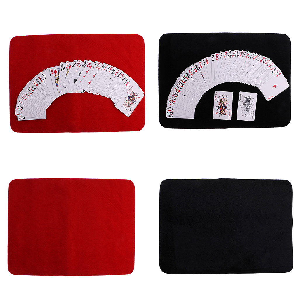 Magic Prop Poker Mat Table Cover Poker Cloth Close Up Magi Soft velvet surface with non-slip bottom mat Good accessory