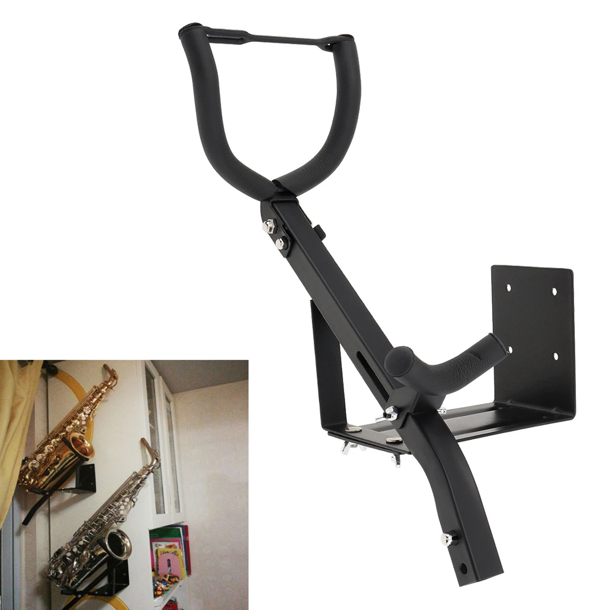 Alto Saxophone Wall Mount Holder Hook Stand Complete with Saxophone Mouthpiece Patches Pads ClausHavn 