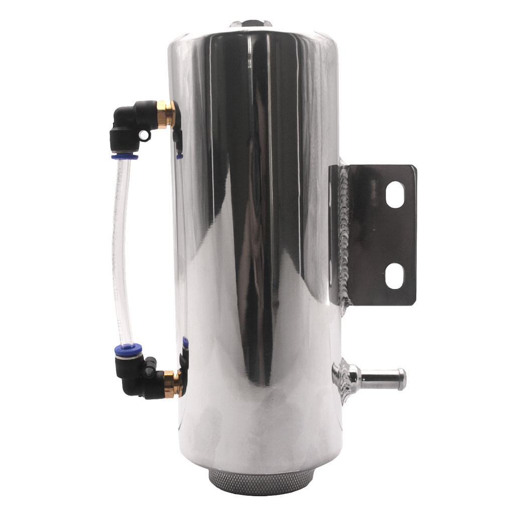 Radiator Coolant Overflow Puke Tank Polished Stainless Steel Radiator Coolant Overflow Tank
