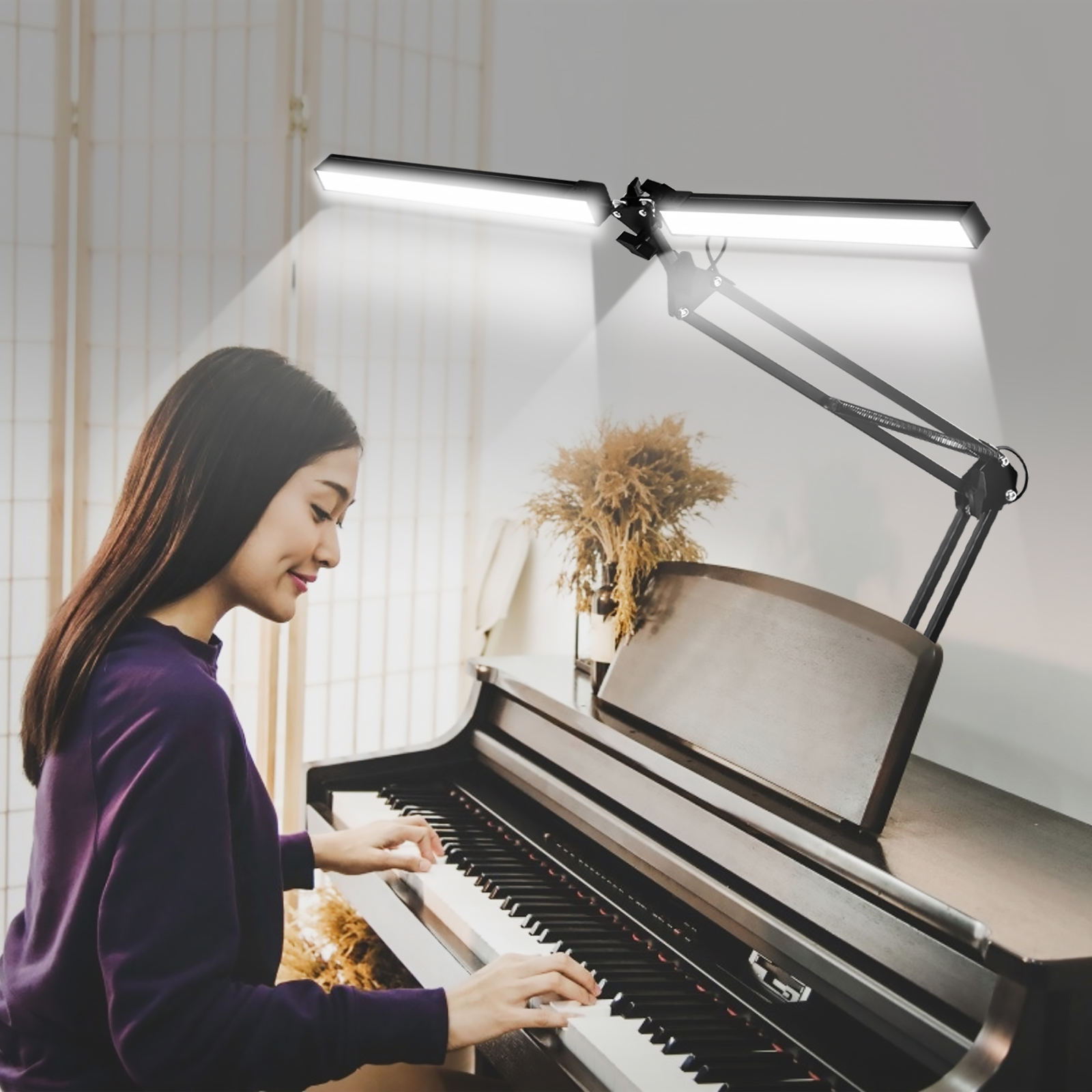 LED Desk Lamp Flexible Folding Light with Clamp for Working Dormitories Reading Study