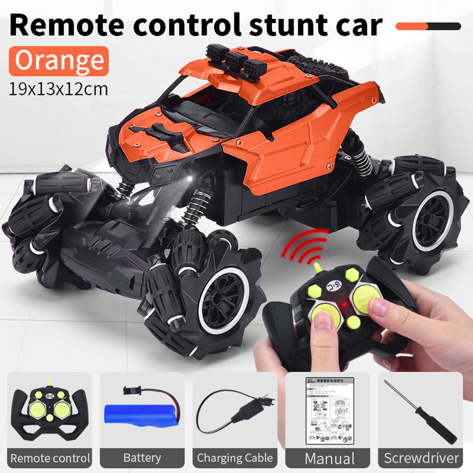 Stunt Remote Control RC Car Four-Wheel DriveVersion Toy 30 Min Play TimeFor 6+ Children andAdults Electric Car Child