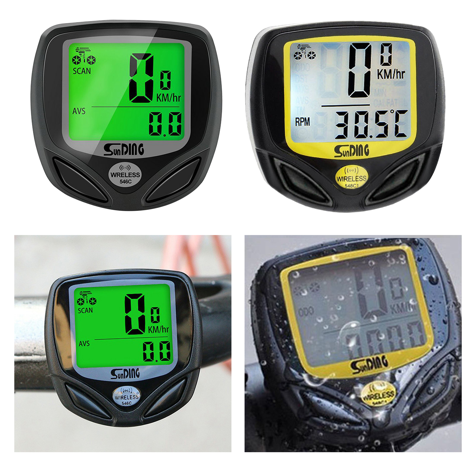 Universal Bike Wireless LCD Digital Odometer Speedometer Tachometer Gauge Meter