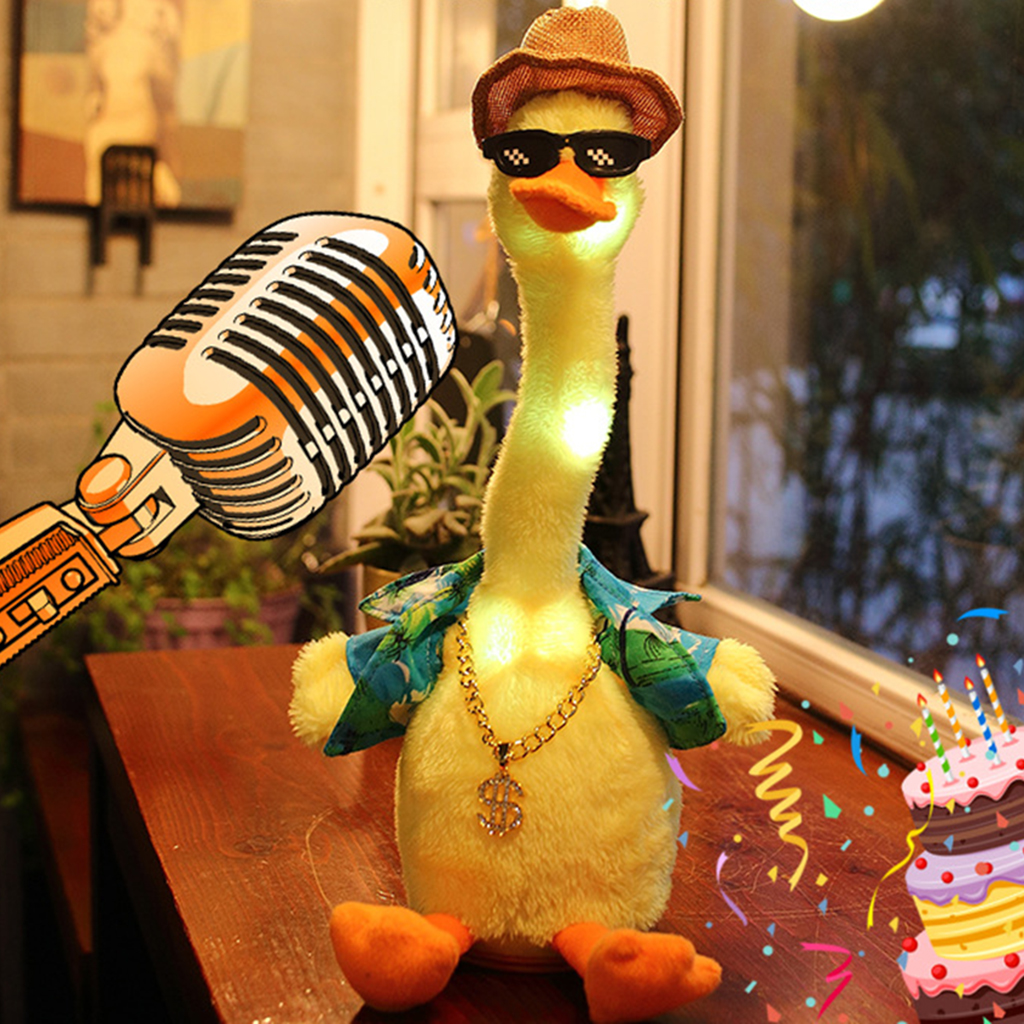 1pc Adorable Talking Duck Toy Stuffed Learn Tongue Duck Gifts for Kids