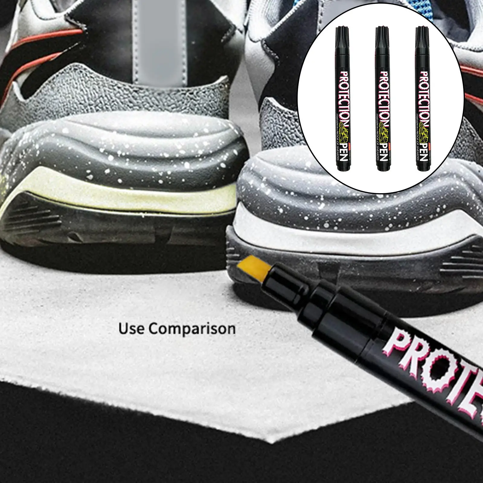 3Pcs Shoe Stain Removal Cleaning Pen Shoe Care Plastic Maker Pen for Oxidation Shoes