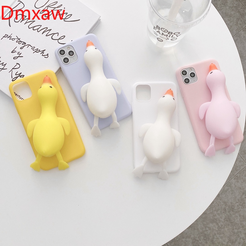 iphone 13 pro phone case Casing For iPhone 13 12 11 Pro Max Mini X XR XS Max 8 7 6 6S Plus SE 5S 5 Cover Cute Cartoon Duck Goose Stress Reliever Case iphone 13 pro phone case