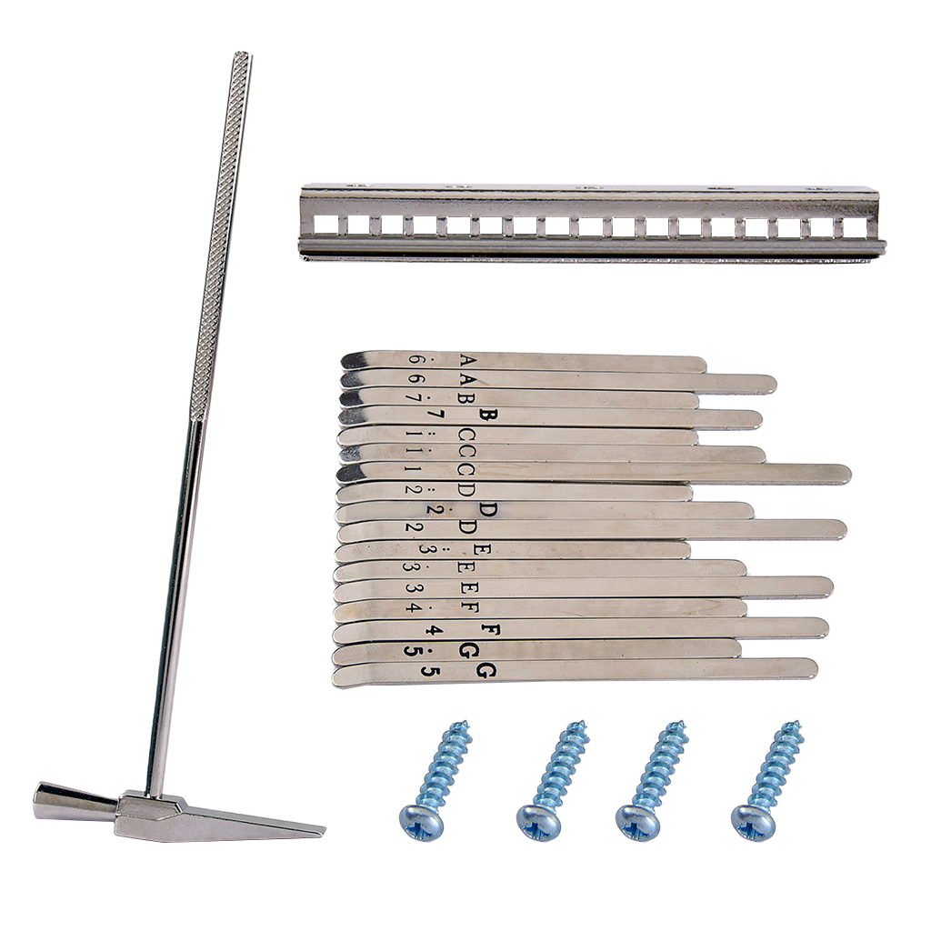 1 Set DIY Thumb Piano Stainless Steel Keys Hardware for 17 Key Kalimba Replacement Parts