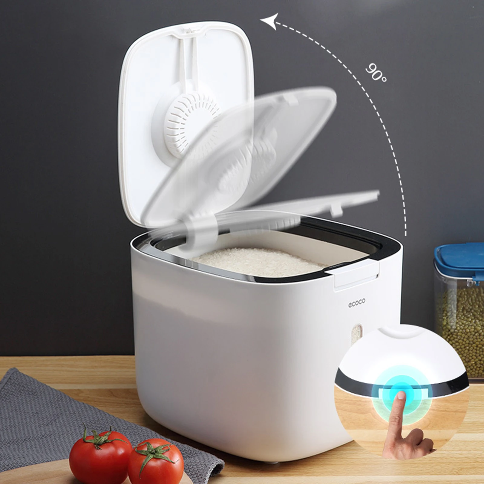 Kitchen Collection Nano Bucket Insect-Proof Moisture-Proof Sealed Rice Cylinder Grain Dog Food Household Storage Rice Box
