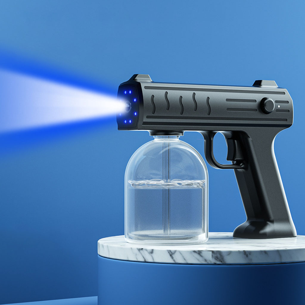 Electric Cordless Blue Light Nano Steam Fogging Disinfection Sprayer Gun Mist Sanitizer Machine Indoor Outdoor