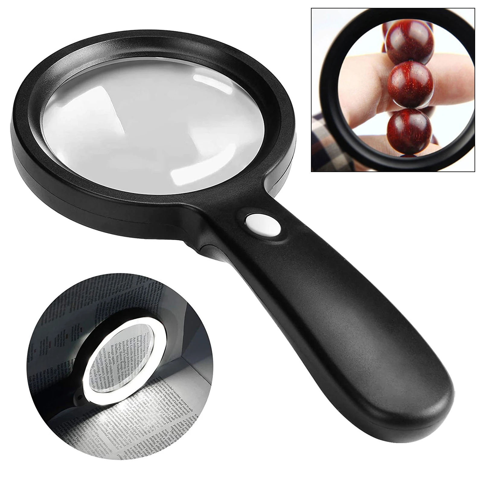 Magnifier with 12 LED 10X Lens for Soldering Cards Jewelry Loupes