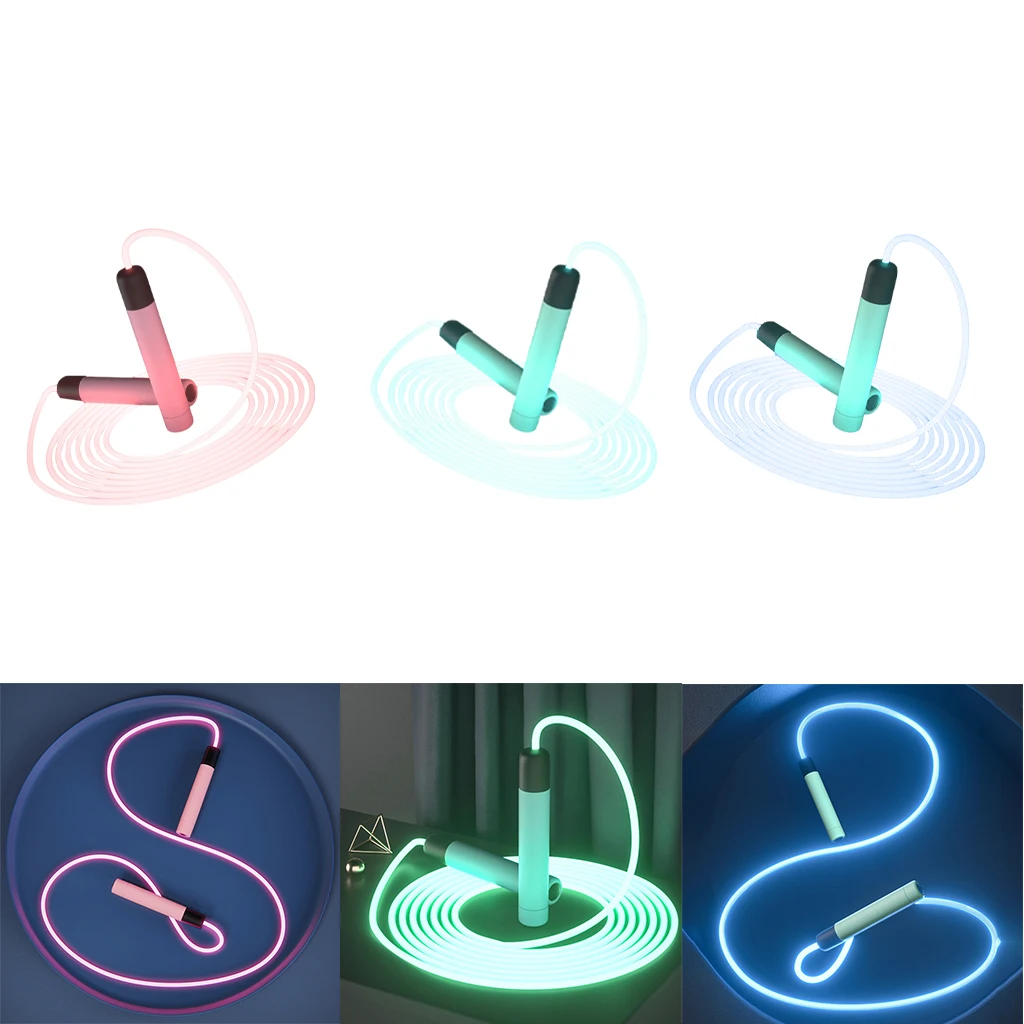 Jumping LED Light Skipping Rope Training Exercise Fitness Adult Lose Weight