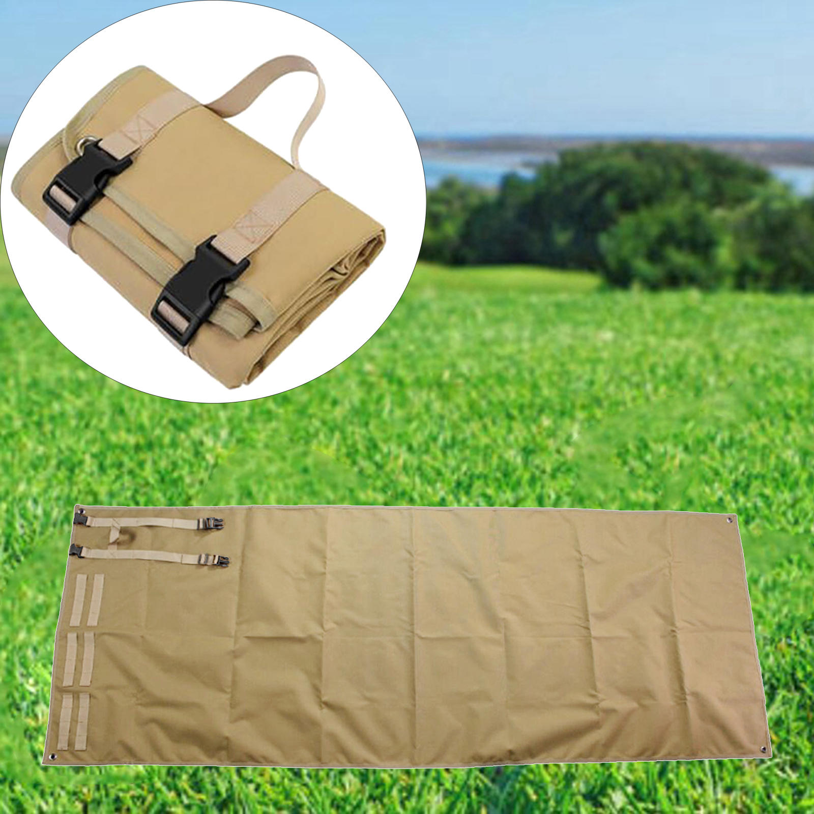 Tactical Non Slip Shooting Mat Portable Waterproof Roll Up Mat Outdoor Camping Pad Lightweight Nylon Cloth Hunting Mat