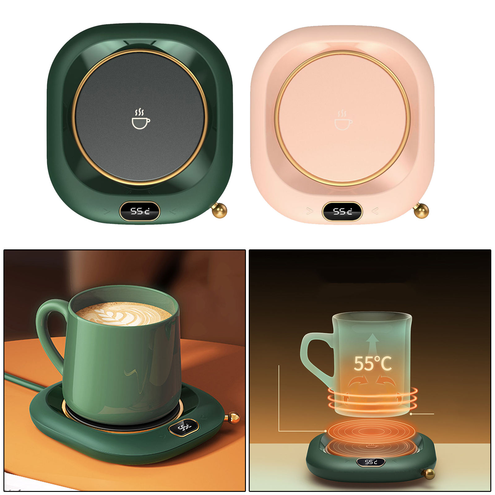 Coffee Mug Warmer Plate Mat Keep Beverage Soup Tea Milk Drink Heater Pad Touch Control Auto Shut off