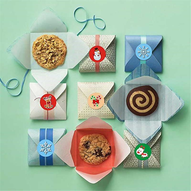 Decoração de Natal Recompensa de Papel Decoração de Natal para Casa Pces Rolo Presente Adesivos Kawaii Adesivo para Casa 500 - 5 Material escolar e de escritório