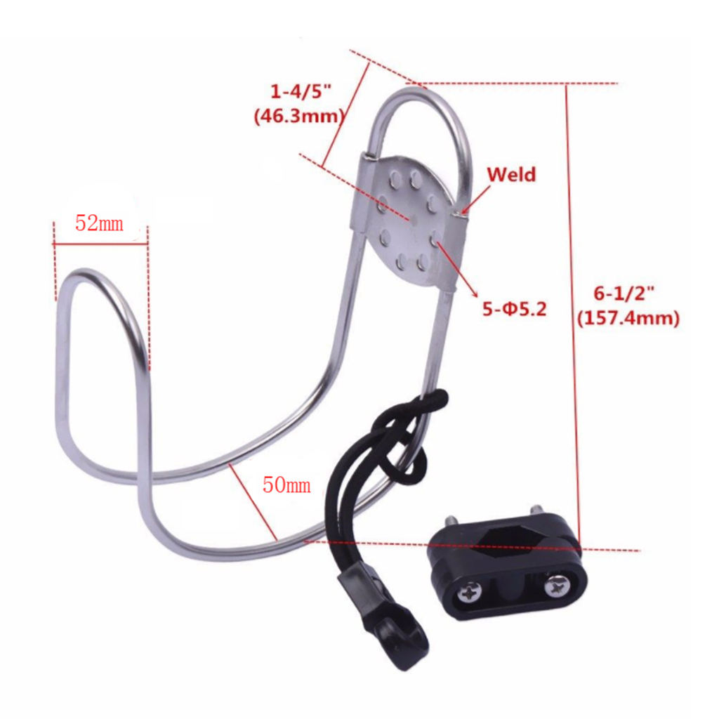 Stainless Steel Boat  Bracket Adjustable Life Buoy Swimming Ring Holder With Plastic Mount For Rowing Boat Accessories