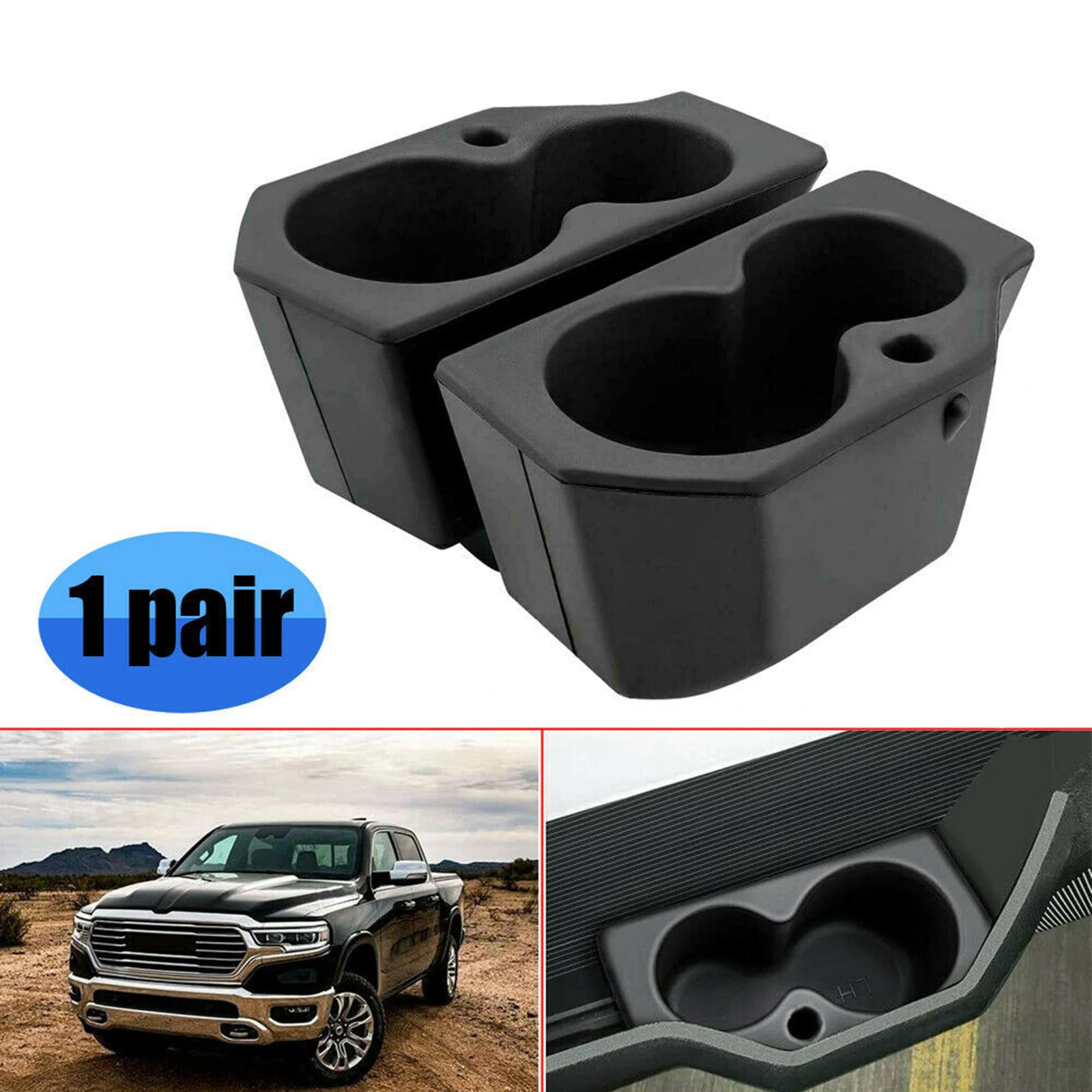 Side Door Trim Cupholders Cup Holder Non-slip Fits for Ram 1500 3500 4500 Car Vehicle Replace Parts Accessories