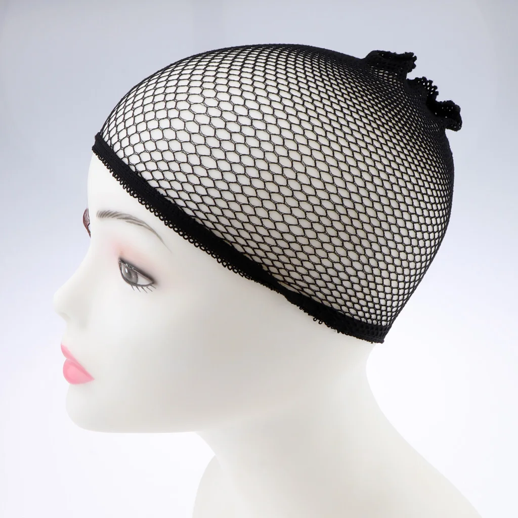 5pcs Black Comfortable Wig  Mesh Net Elastic Stretch s for Making Wigs