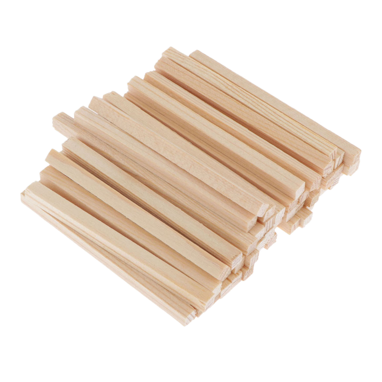 100x Unfinished Wood Wooden Sticks Craft Woodcraft Scrapbooking Cake Pins
