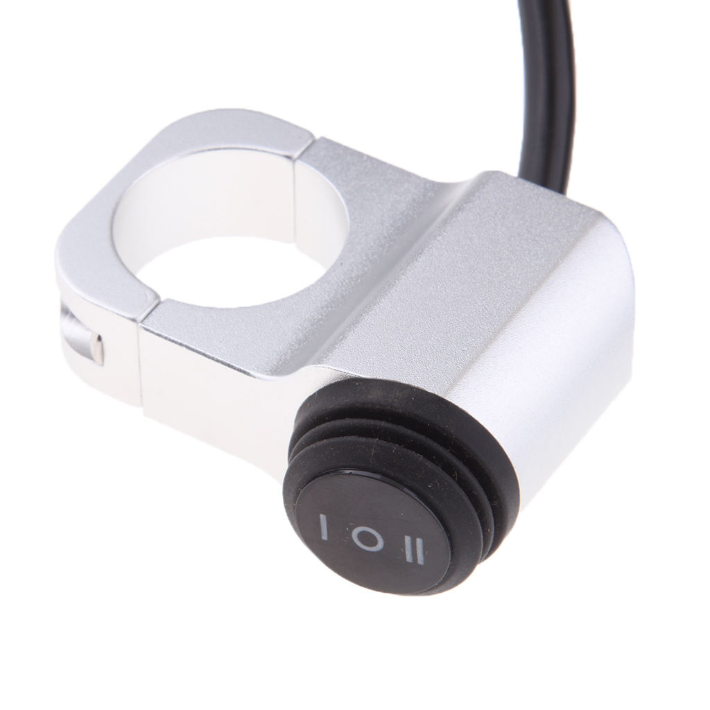Waterproof Motorcycle Motorbike ATV On/Off/On Switch for 1'' 25mm Handlebar Headlight Spotlight 12V