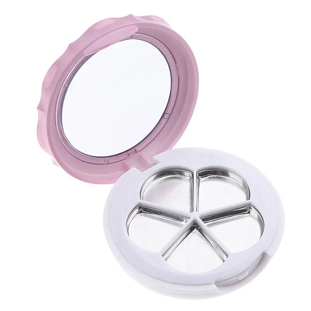 5 Slots Empty Eyeshadow Powder Blush Container DIY Cosmetic Lip Gloss Case Box Palette