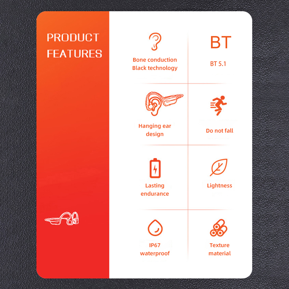 Fones de Ouvido Bluetooth de Condução Esportivos sem Fio Sweatband para Esportes de Corrida Óssea Abertos Bluetooth Microfone Estéreo 5.1 11 bluetooth 5.1, microfone estéreo sweatband, para esportes de corrida