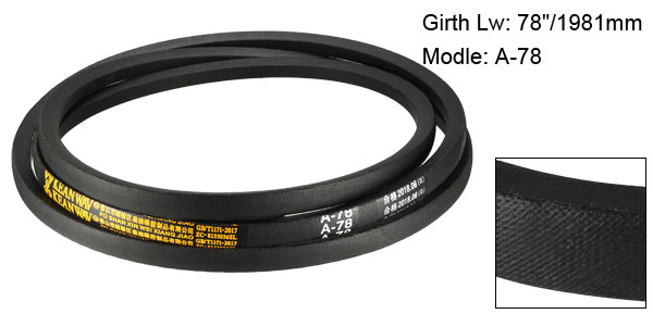 Uxcell A72-A85 Drive V-Belt Girth 72 Inch-85 Inch Industrial Power Rubber Transmission Belt