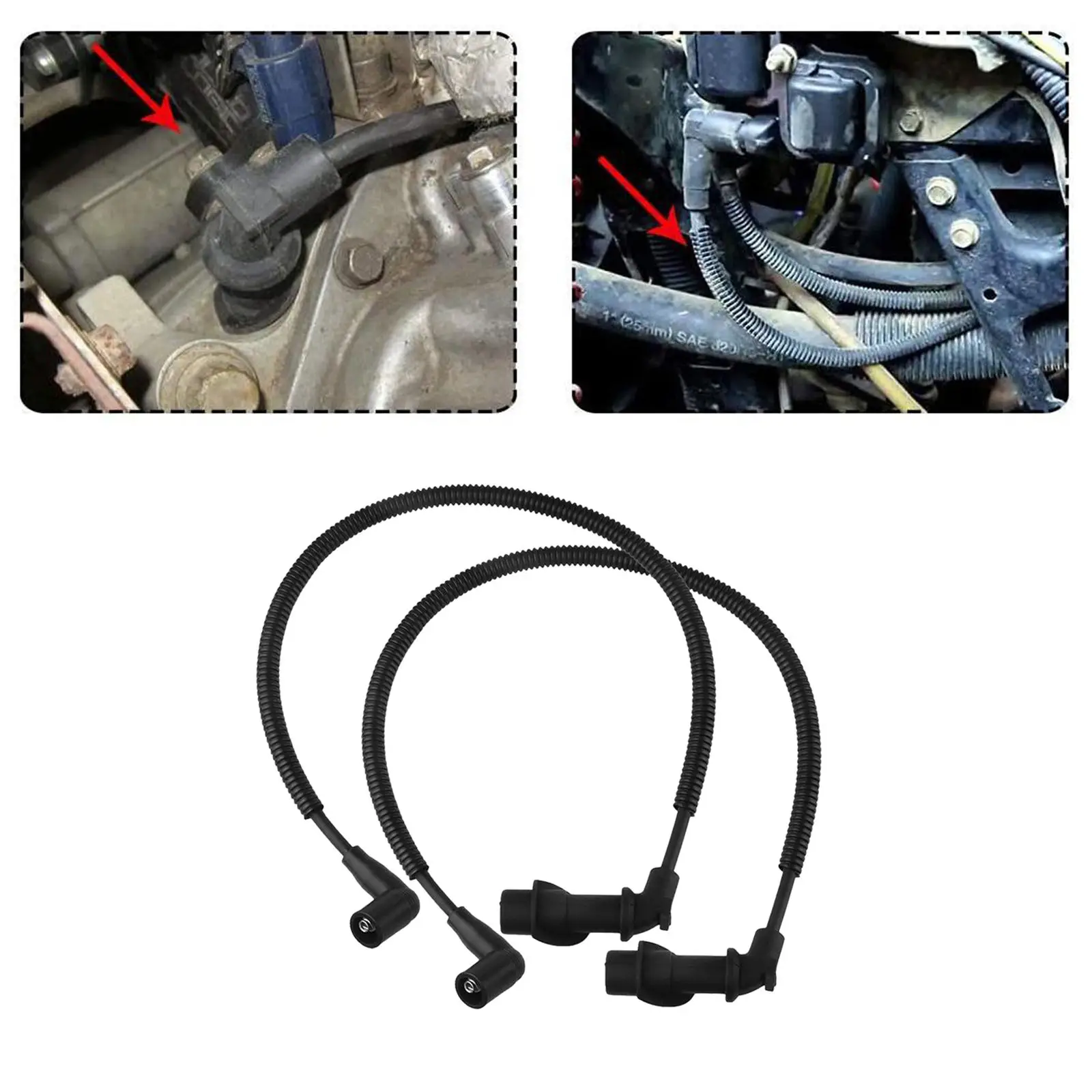 2 Pieces Spark Plug Ignition Coil Wires for Polaris Sportsman 800 2005-2014 Spare Parts