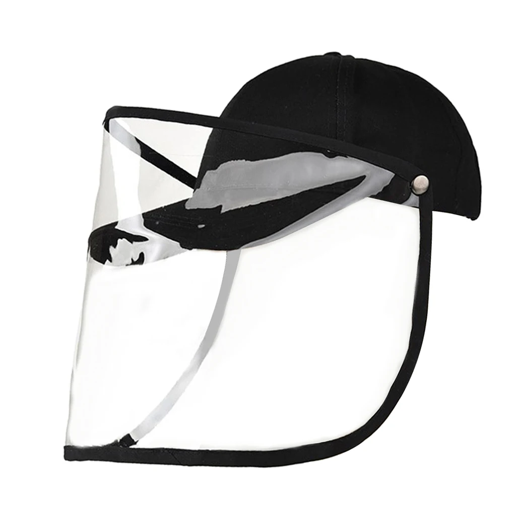 Adjustable Size Fishing s Anti-Impact Hat Removable Transparent Cover Dustproof Fisherman Cotton Baseball  for Men Women