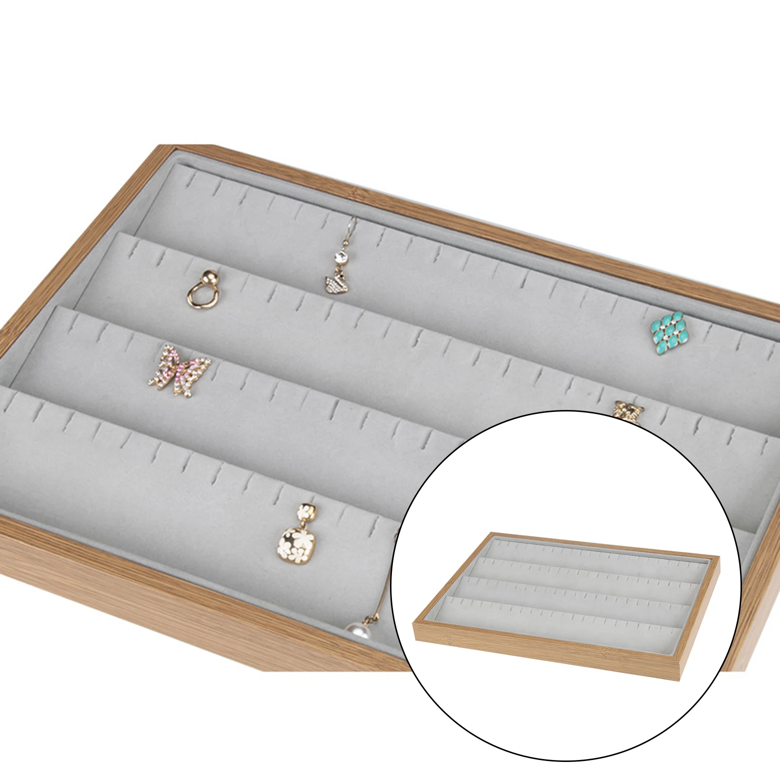 88 Holes Earrings Organizer Holder Jewelry Tray Box Showcase Display Drawer