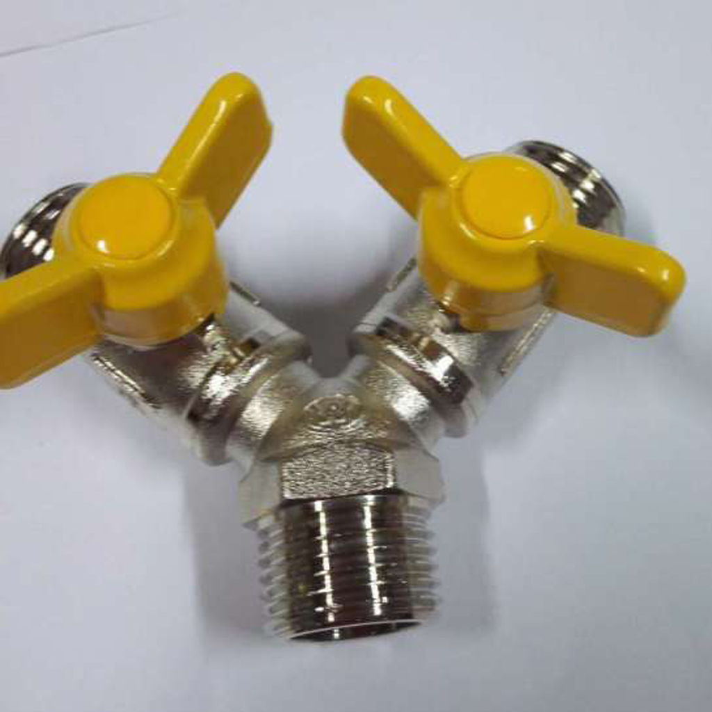 Two Way Gas Hose Tube Connector Control Valve Adapter Gas Pipe Connector Piece Pipe Fittings 20mm