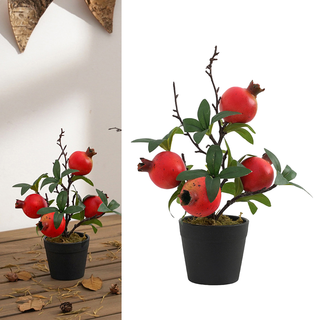 Potted Artificial Tree Fruit Plant Bonsai Tree Pot Plants Bonsai Stage for Garden Hotel Wedding Party Decoration Decor