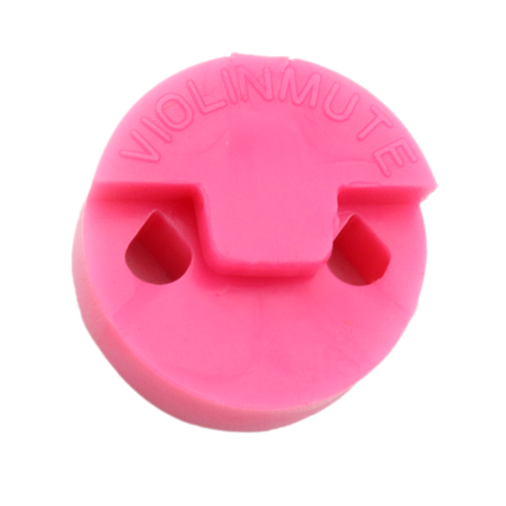 Professional Round Rubber Violin Fiddle Mute Sordine Silencer Pink
