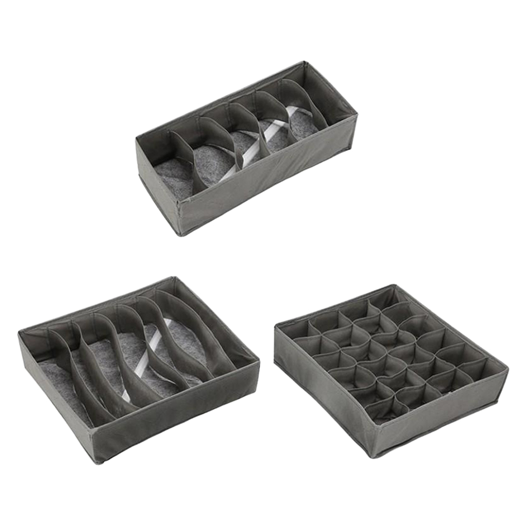 3pcs/set Underwear Organizer Thicken Divider Dresser Breathable for Bras Socks Ties Underwear Underpants