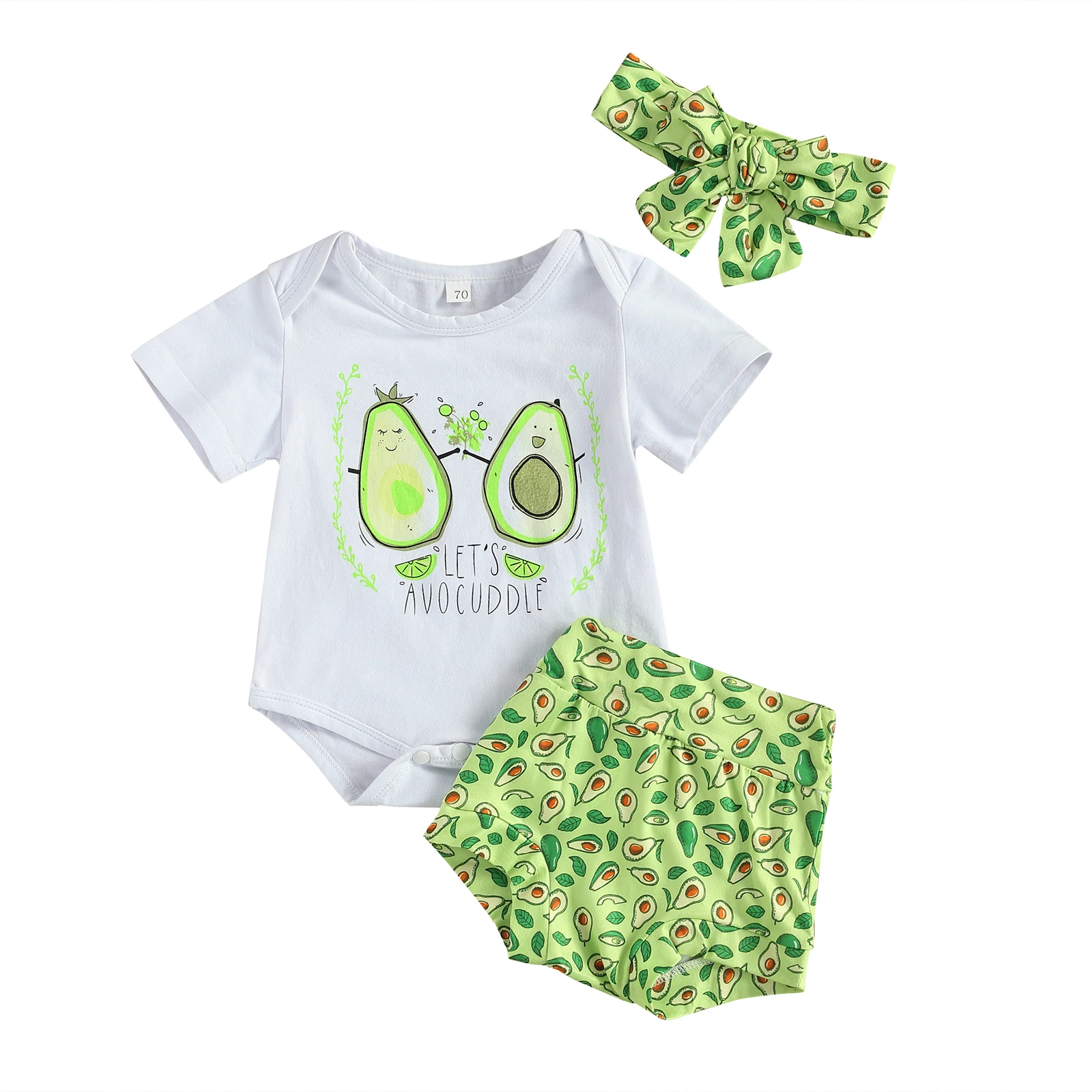 Ma&Baby 0-18M Summer Baby Girl Clothes Set Newborn Infant Avocado Print Outfits Romper Shorts Toddler Girl Costumes DD15 stylish baby clothing set