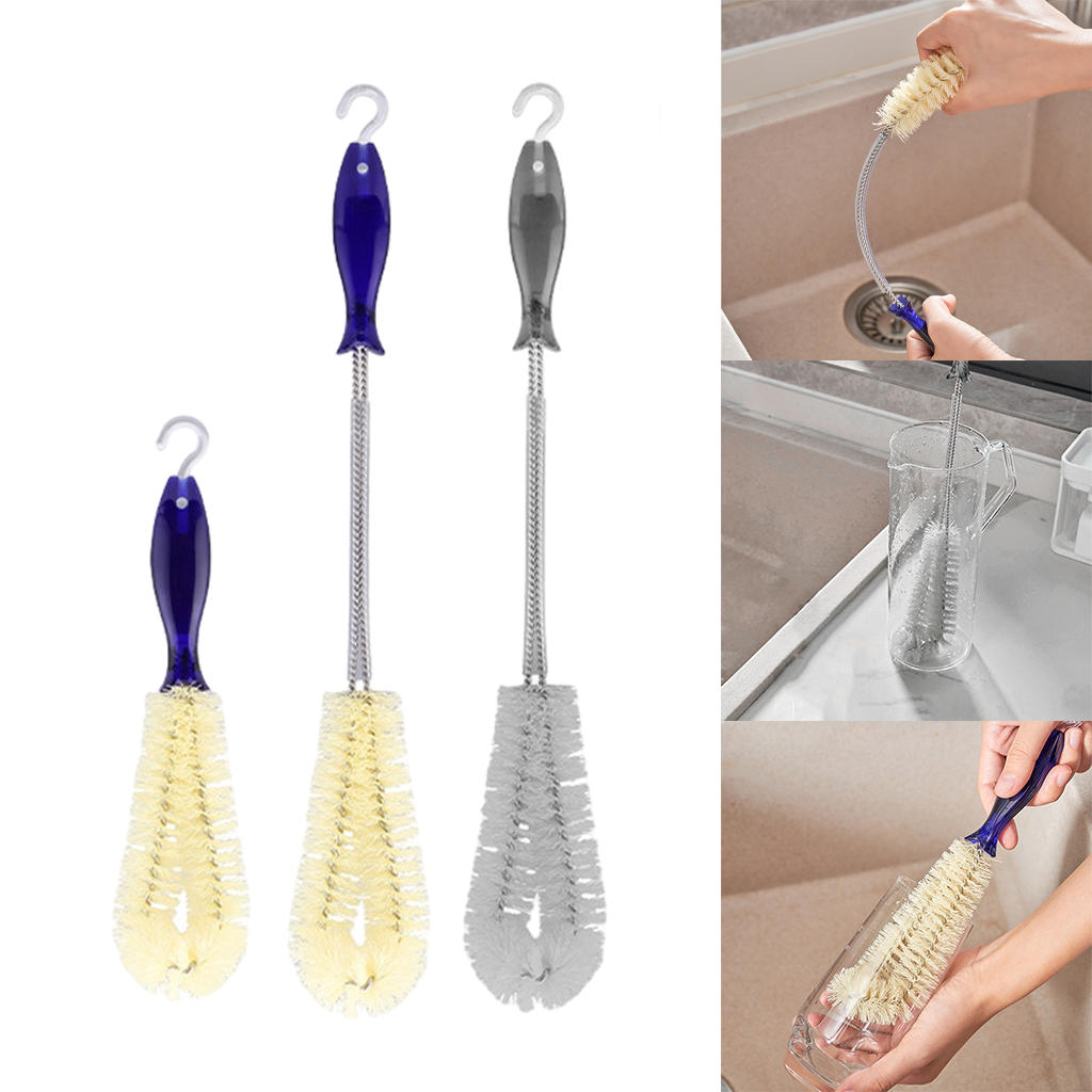 Wine Decanter Cleaning Brush,Flexible Bottle Scourer,Multi-Function Household Cleaning Tools for Goblets/Champagne Flutes/Cups