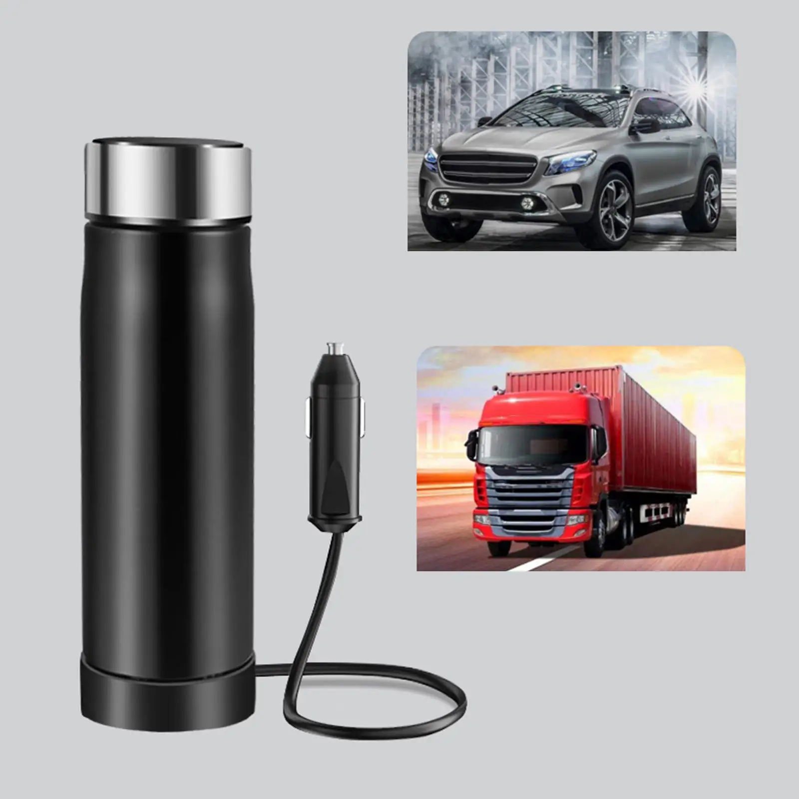 Car Water Bottle with Smart Touch Screen 304 Stainless Steel Travel Mug Car Heating Mug