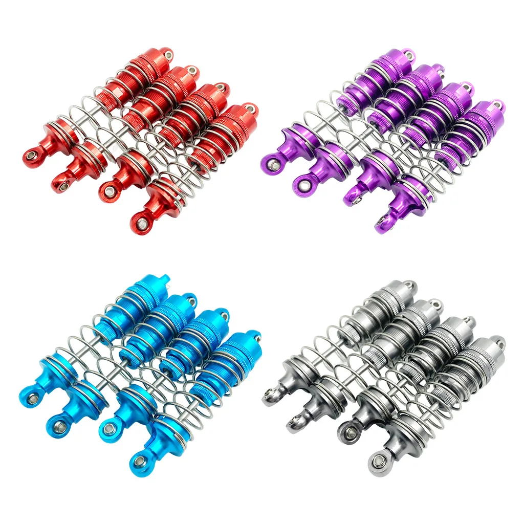 4 Pieces 1:10 RC Car Shock Absorber Damper, Replacement Parts for RC Model Accessory, High Upgrade Parts for Your Model Car