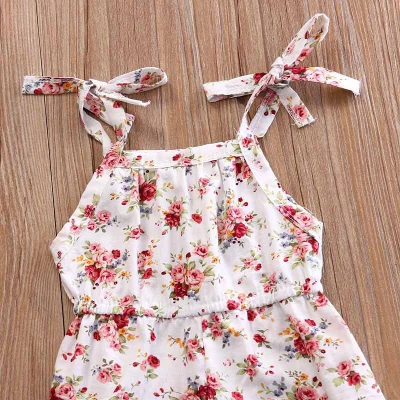 Wholesale Newborn Infant Baby Girl Floral Print Romper Sleeveless Jumpsuit One Piece Outfits Sunsuit Toddler Girl Summer Clothes black baby bodysuits	