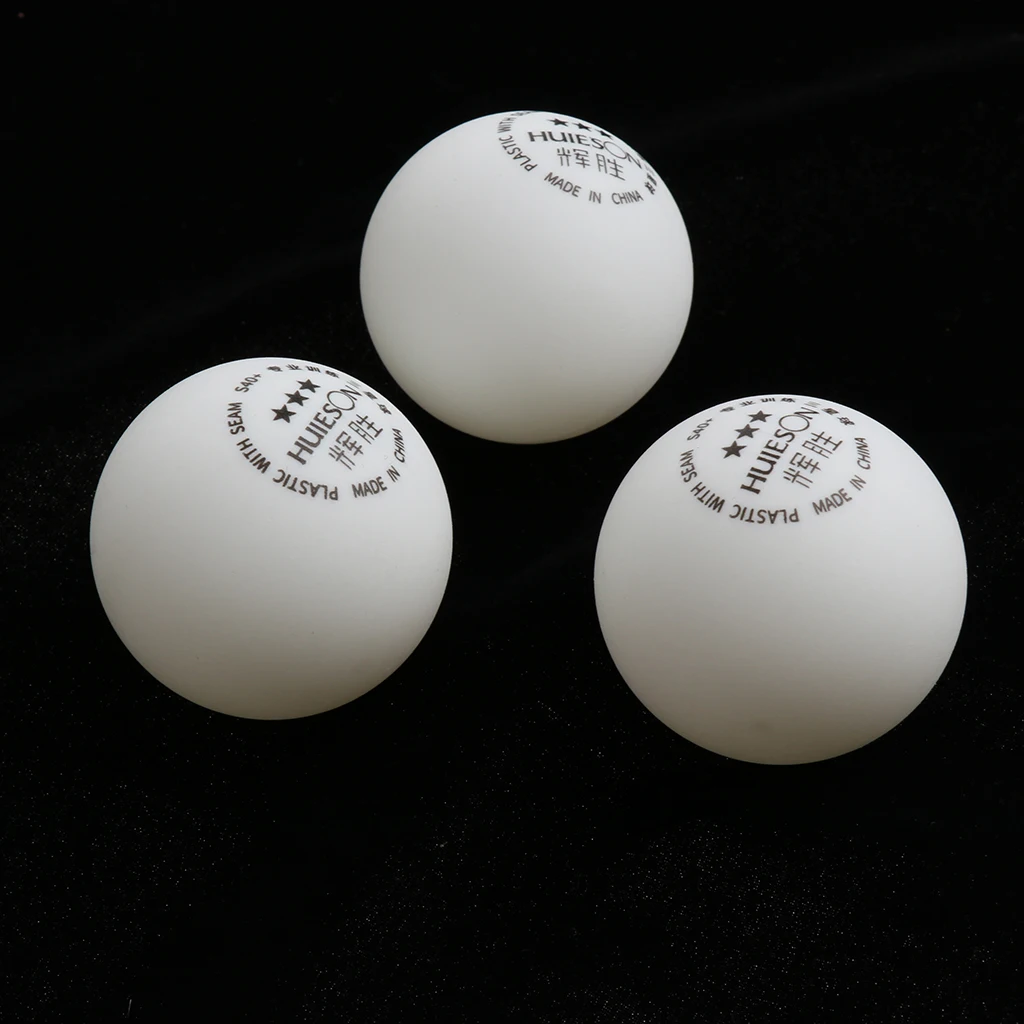 3-Star 40+mm White Table Tennis Balls,Advanced  Pong Ball - Set of 3