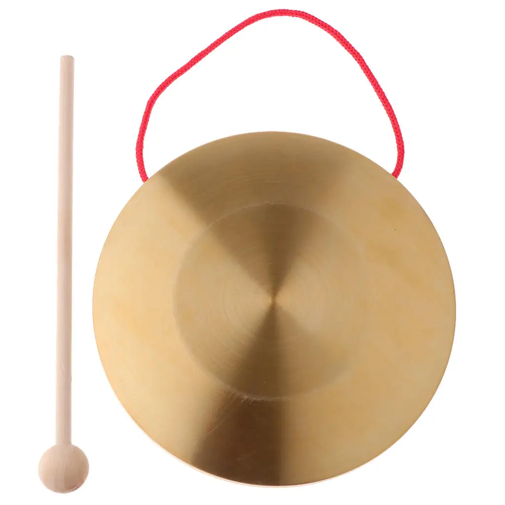 15.5cm Diameter Metal Hand Cymbals Gong Band Percussion Set Kids Musical Toy 