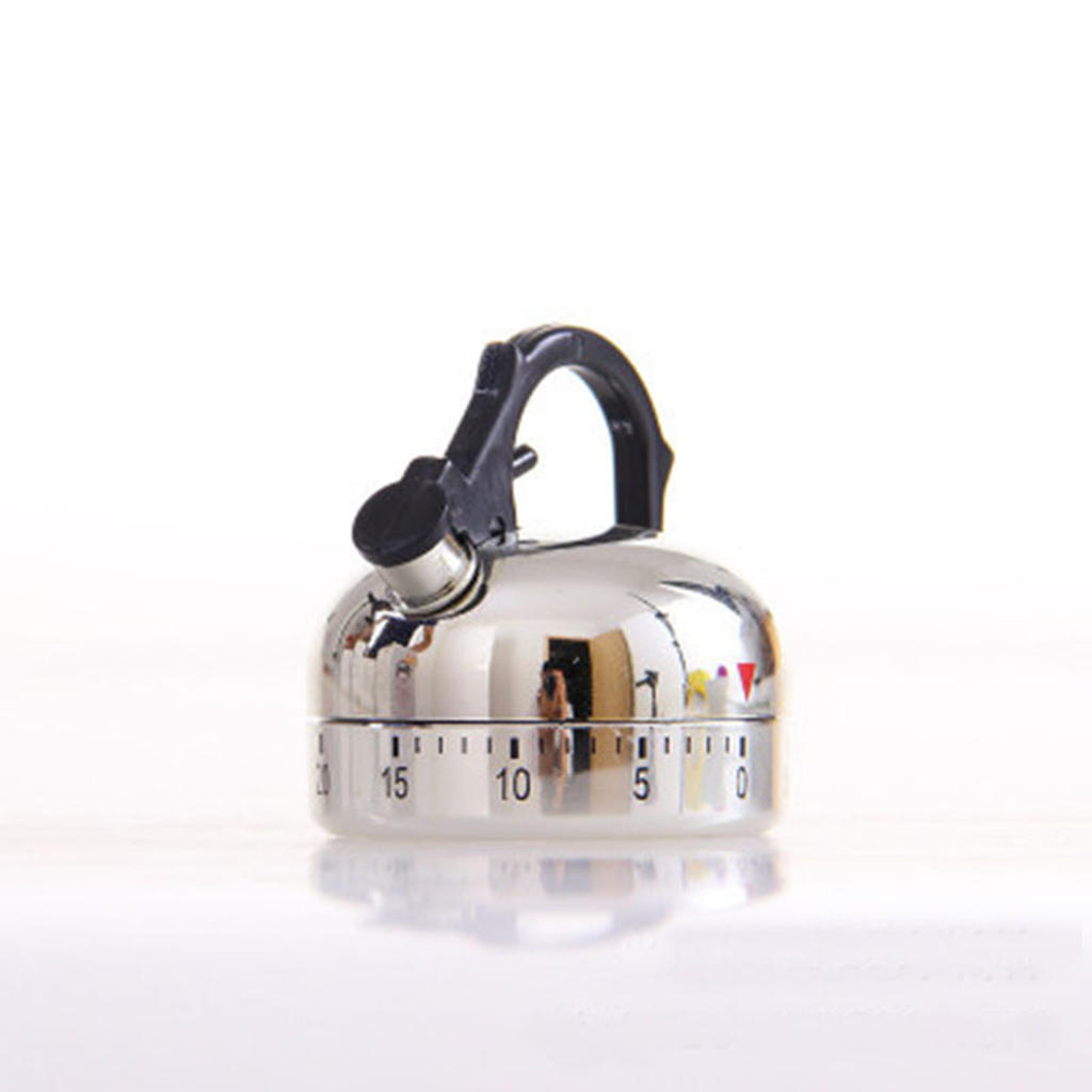 Household Mechanical Timer Kitchen Tools Teapot Shaped Time Management count down Alarm Kitchen Bell for Sports Baking Cooking