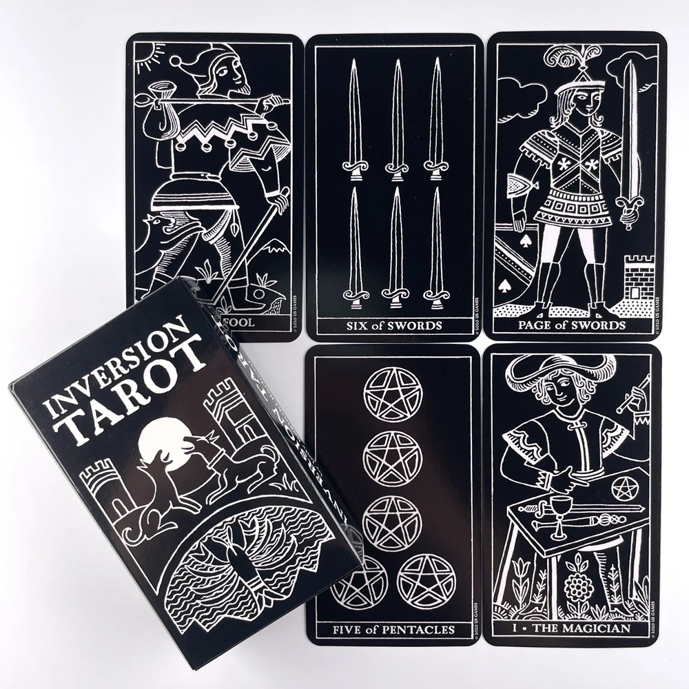 Pocket Mini New Arrive 2021 High Quality Special Style Inversion Tarot Cards Board Games Oracle Tarot Cards with Guide Book